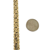 14k Yellow Gold 9.9g Ladies 7.5mm Byzantine Link Bracelet Italy 7"