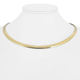 14k Yellow Gold 22.3g Solid 5mm Omega Link Necklace Italy 18"