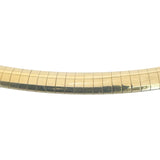14k Yellow Gold 22.3g Solid 5mm Omega Link Necklace Italy 18"