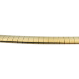 14k Yellow Gold 22.3g Solid 5mm Omega Link Necklace Italy 18"