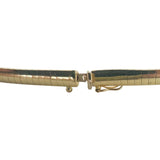 14k Yellow Gold 22.3g Solid 5mm Omega Link Necklace Italy 18"
