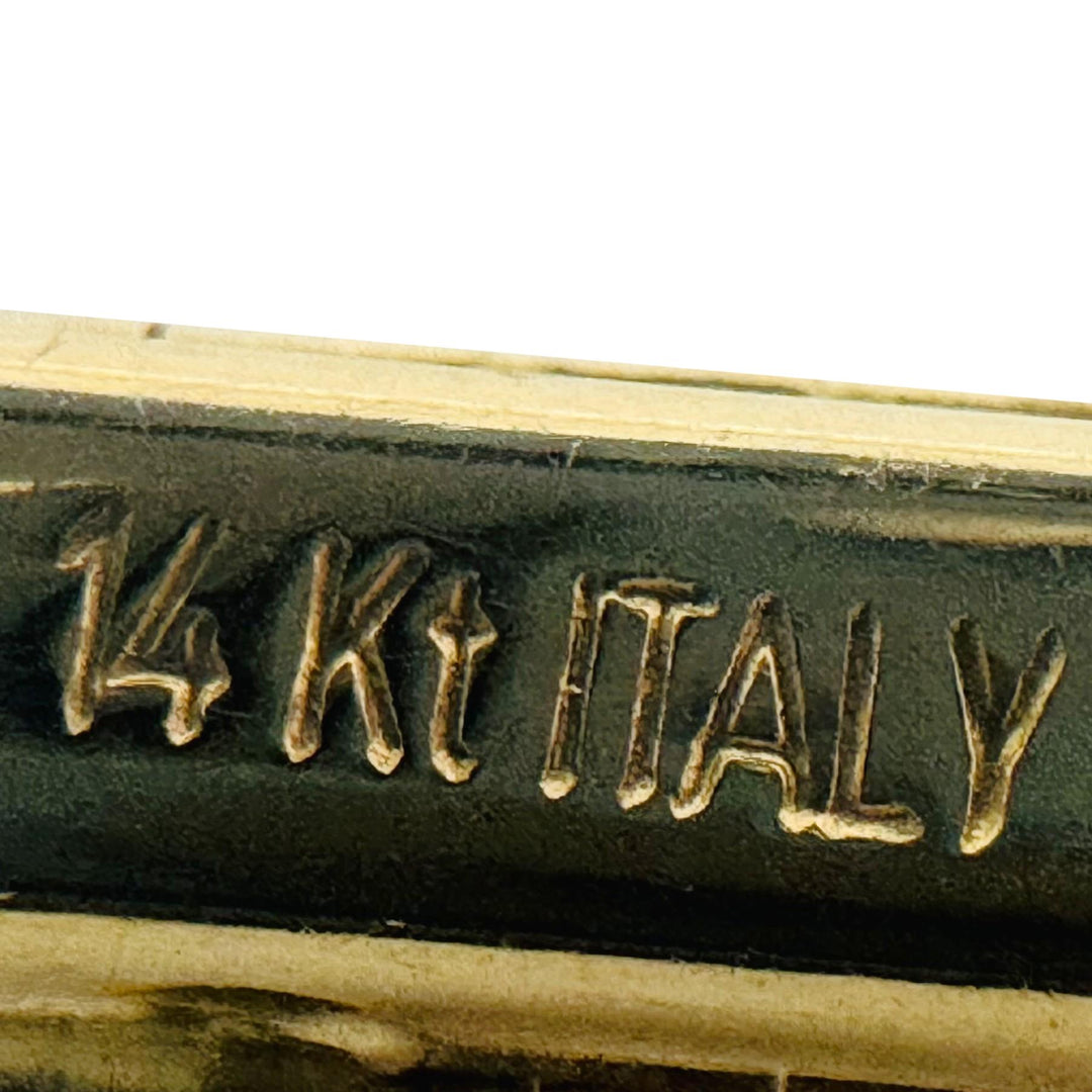 14k Yellow Gold 22.3g Solid 5mm Omega Link Necklace Italy 18"