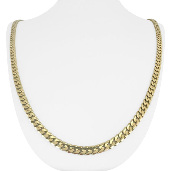 14k Yellow Gold 39.3g Solid Heavy 5mm Curb Link Chain Necklace 26