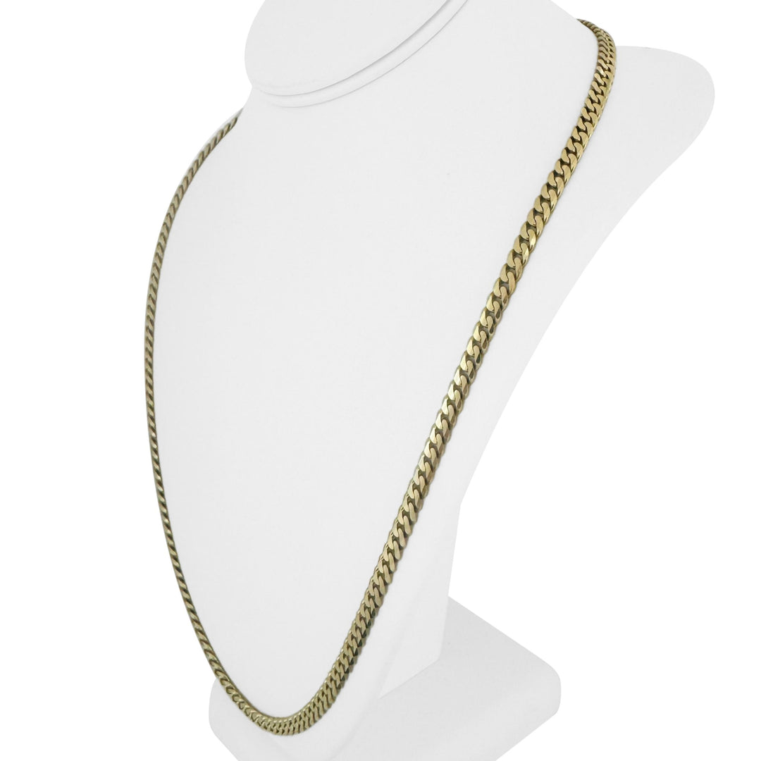 14k Yellow Gold 39.3g Solid Heavy 5mm Curb Link Chain Necklace 26"