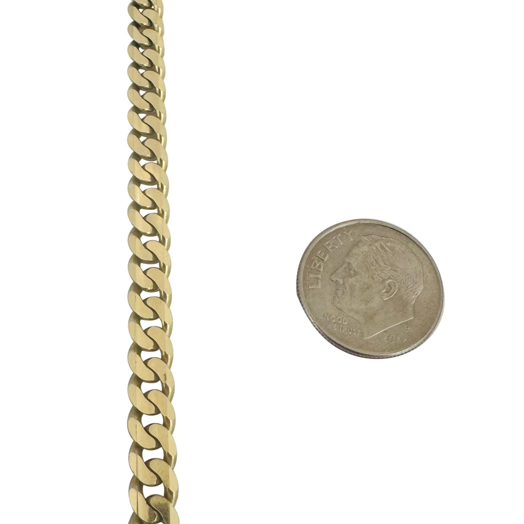 14k Yellow Gold 39.3g Solid Heavy 5mm Curb Link Chain Necklace 26"