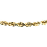 14k Yellow Gold 21g Solid Diamond Cut 4mm Rope Chain Necklace 20"