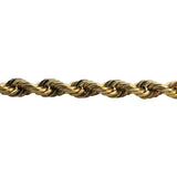 14k Yellow Gold 21g Solid Diamond Cut 4mm Rope Chain Necklace 20"