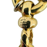 14k Yellow Gold 30g Ladies Vintage Cable Link Lantern Charm Bracelet Italy 7.25"