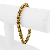 14k Yellow Gold 12.6g Ladies Faceted 8.5mm Rolo Link Bracelet 8"