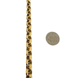 14k Yellow Gold 12.6g Ladies Faceted 8.5mm Rolo Link Bracelet 8"