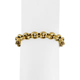 14k Yellow Gold 12.6g Ladies Faceted 8.5mm Rolo Link Bracelet 8"