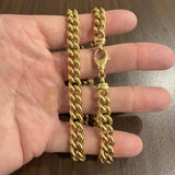 18k Yellow Gold 46.4g Heavy Thick Semi Solid Curb Link Chain Necklace Italy 18"