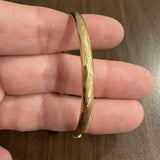 18k Yellow Gold 10.3g Vintage Ladies Floral Bangle Bracelet Italy 7.75"