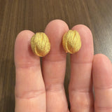 Roberto Coin 18k Yellow Gold Vintage Brushed Finish Stud Earrings Italy