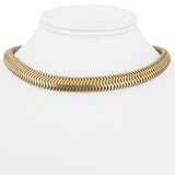 14k Yellow Gold 92g Very Heavy Vintage 9.5mm Thick Snake Necklace 15"