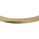 14k Yellow Gold 92g Very Heavy Vintage 9.5mm Thick Snake Necklace 15"
