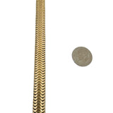 14k Yellow Gold 92g Very Heavy Vintage 9.5mm Thick Snake Necklace 15"
