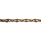 14k Yellow Gold 34.4g Vintage Solid Fancy Link T Bar Dog Clip Watch Chain 14"