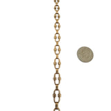 14k Yellow Gold 34.4g Vintage Solid Fancy Link T Bar Dog Clip Watch Chain 14"