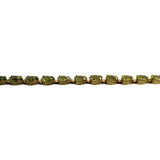 14k Yellow Gold 6.8g Pear Cut Peridot Ladies Link Bracelet 8"