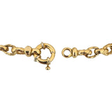 14k Yellow Gold 30g Ladies Vintage Cable Link Lantern Charm Bracelet Italy 7.25"