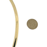 14k Yellow Gold 30.8g Solid Heavy 6mm Omega Link Necklace Italy 16"