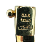 14k Yellow Gold 30.8g Solid Heavy 6mm Omega Link Necklace Italy 16"