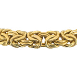 14k Yellow Gold 25.9g Heavy Thick 12mm Byzantine Link Bracelet Italy 7.5"