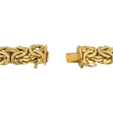 14k Yellow Gold 25.9g Heavy Thick 12mm Byzantine Link Bracelet Italy 7.5"