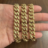 10k Yellow Gold 79.2g Thick Semi Solid 12mm Cuban Link Chain Necklace 26"