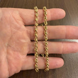 18k Yellow Gold 18.7g Ladies Polished Fancy Cable Link Chain Necklace 17.5"