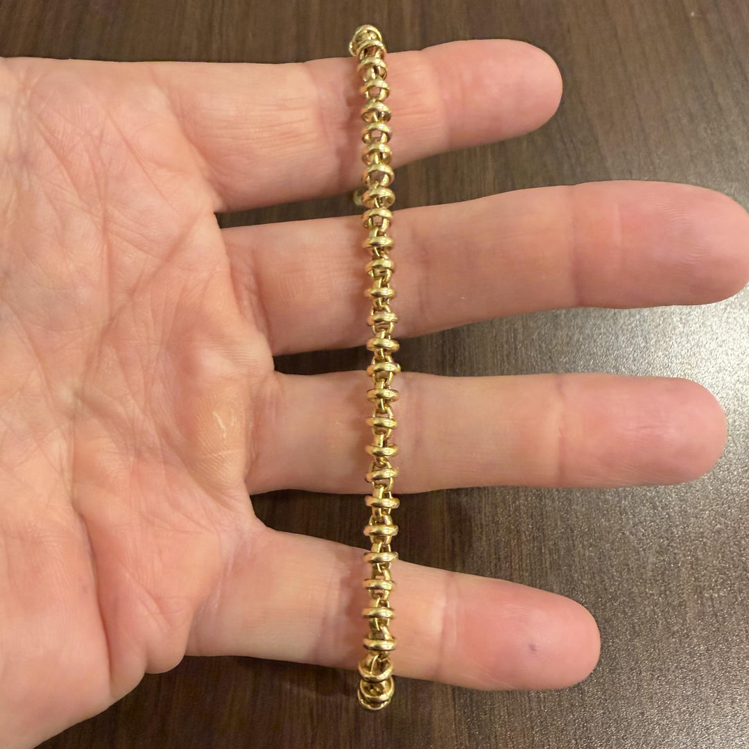 Roberto Coin 18k Yellow Gold 10.7g Ladies Vintage Fancy Link Bracelet Italy 7.5"