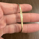 14k Yellow Gold 8.9g Solid Flexible 4.5mm Cuff Bracelet 6.5"