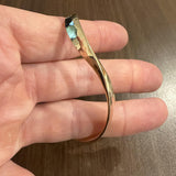 Tom Odell 14k Yellow Gold 20g Solid Hammered Abstract Cuff Bracelet 7"