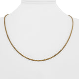 18k Yellow Gold 8.6g Thin Solid 1.5mm Box Link Chain Necklace 19.5"