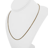 18k Yellow Gold 8.6g Thin Solid 1.5mm Box Link Chain Necklace 19.5"