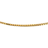 18k Yellow Gold 8.6g Thin Solid 1.5mm Box Link Chain Necklace 19.5"