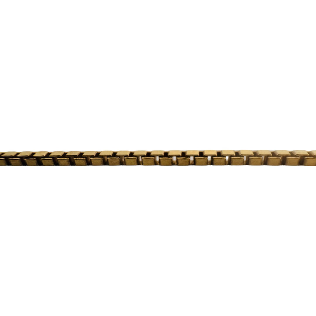 18k Yellow Gold 8.6g Thin Solid 1.5mm Box Link Chain Necklace 19.5"