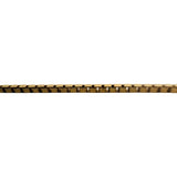 18k Yellow Gold 8.6g Thin Solid 1.5mm Box Link Chain Necklace 19.5"
