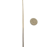 18k Yellow Gold 8.6g Thin Solid 1.5mm Box Link Chain Necklace 19.5"