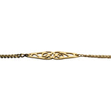 18k Yellow Gold 6.9g Vintage Solid Thin Curb Link Station Necklace Italy 20.5"