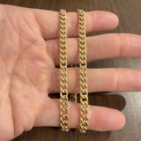 18k Yellow Gold 6.9g Hollow Light 5.5mm Curb Link Necklace 17.5"
