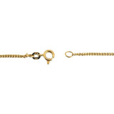 18k Yellow Gold 6.9g Vintage Solid Thin Curb Link Station Necklace Italy 20.5"