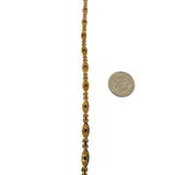 18k Yellow Gold and Sapphire 7.2g Vintage Filigree Fancy Link Bracelet 6.25"