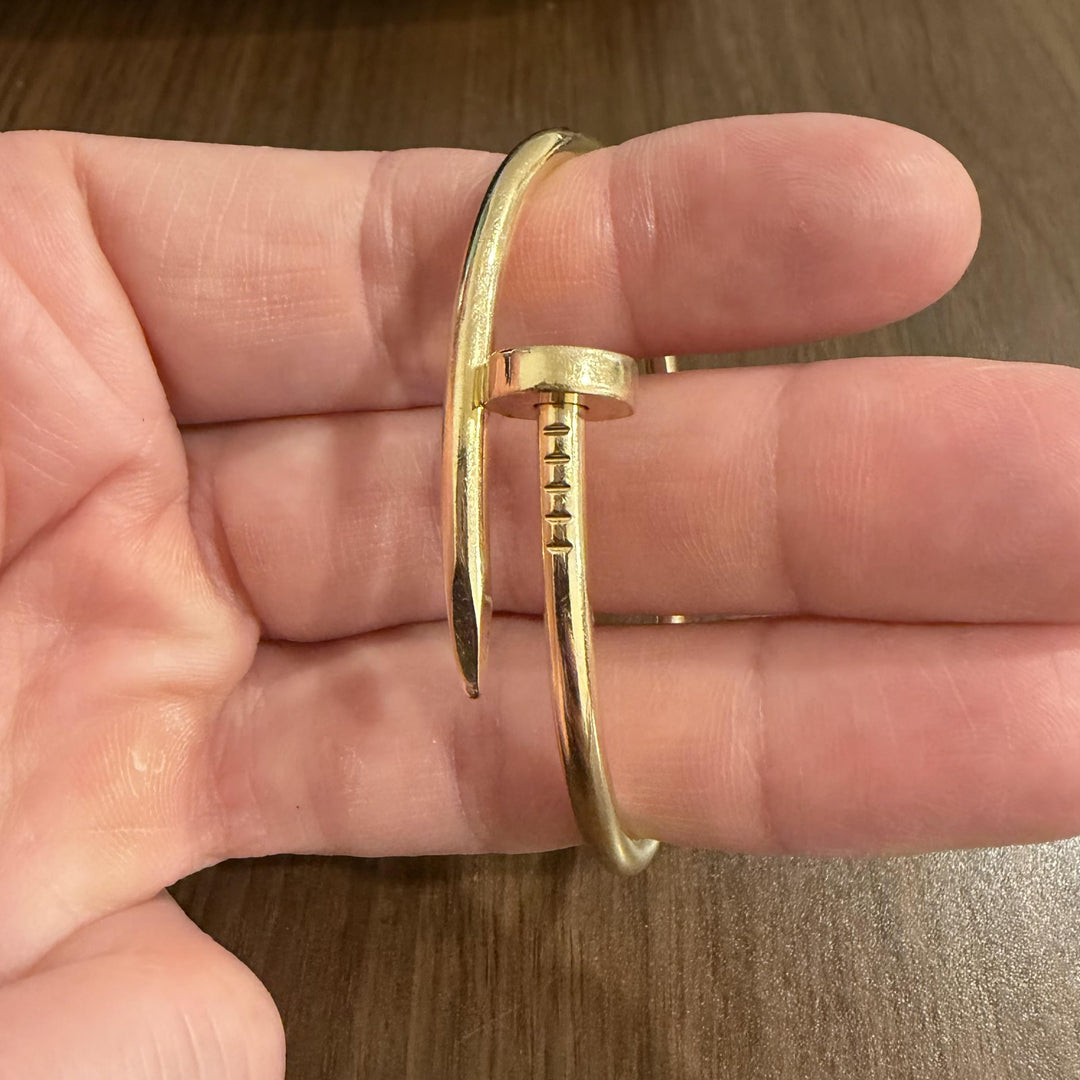 Cartier Just Un Clou 18k Yellow Gold Classic Model Size 17 Bracelet