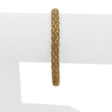 18k Yellow Gold 24g Solid Heavy Vintage Woven Mesh Bracelet Italy 7"
