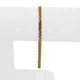 18k Yellow Gold 8.5g Vintage Solid 4mm Fancy Curb Link Bracelet Italy 8"