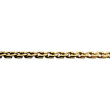 18k Yellow Gold 8.5g Vintage Solid 4mm Fancy Curb Link Bracelet Italy 8"