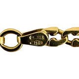 18k Yellow Gold 8.5g Vintage Solid 4mm Fancy Curb Link Bracelet Italy 8"