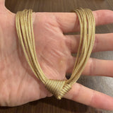 14k Yellow Gold 48.2g Heavy Vintage Eight Strand Mesh Knot Necklace 17"